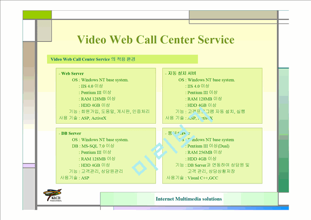 (주)KLC21-Video Web Call Solution 사업계획서   (6 )